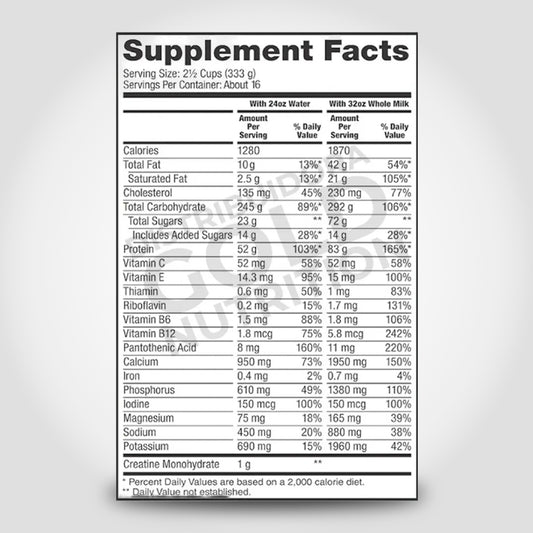 12 LB Super Mass Gainer Gourmet - Vainilla