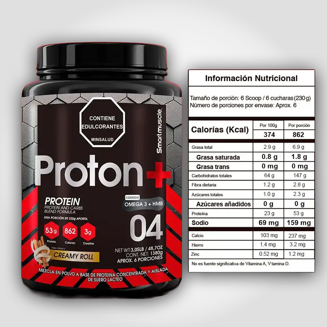 3LB Proton gaines- Smartmuscle - sabor creamy rol