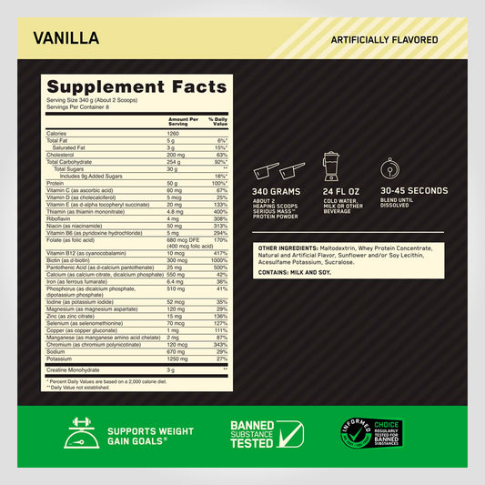 6 LB SERIOUS MASS - OPTIMUN - Vainilla