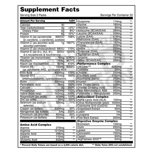 UNIVERSAL - ANIMAL PAK - 44 sobres