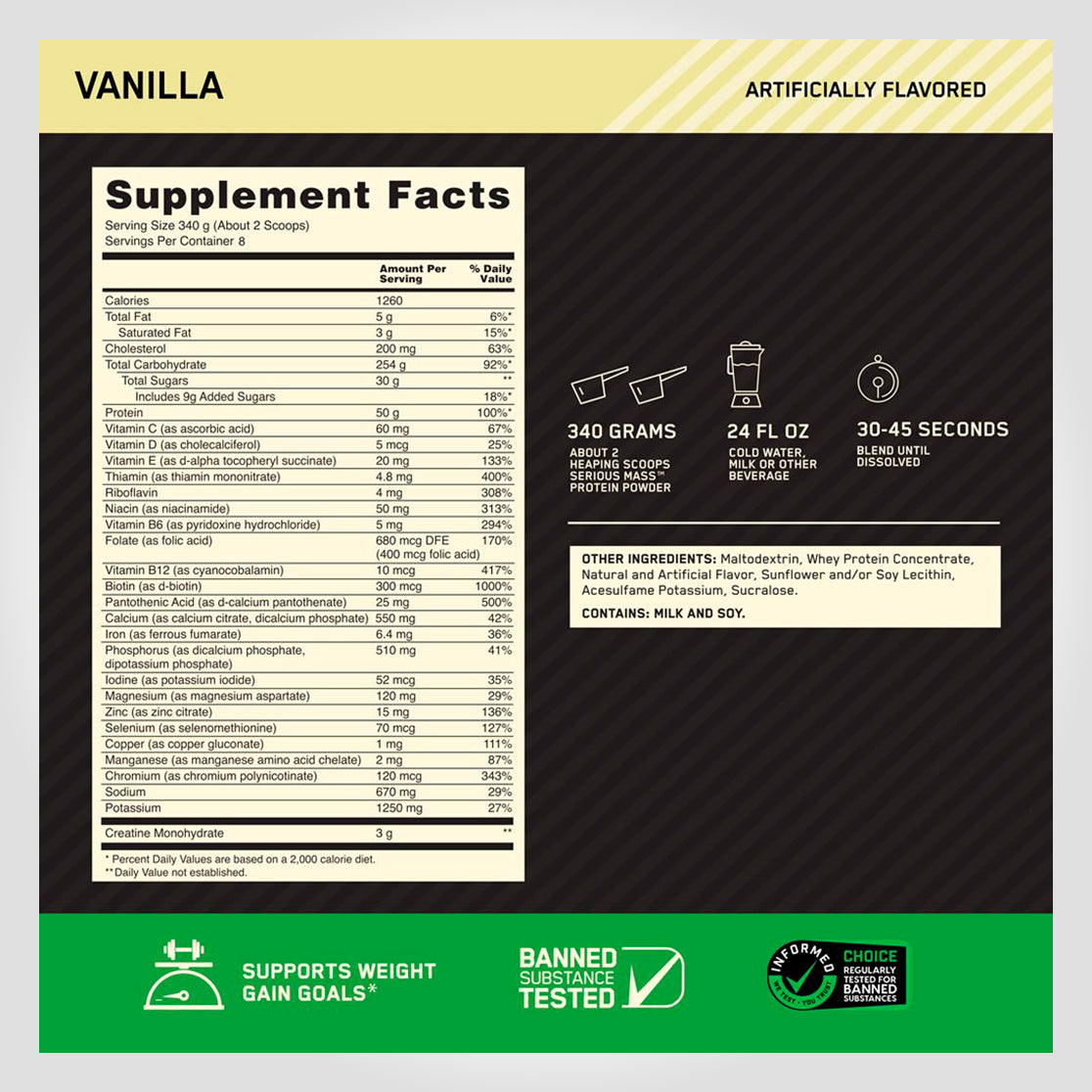 6 LB SERIOUS MASS - OPTIMUN - Vainilla