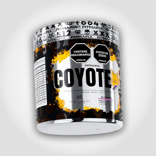 Coyote 50 servicios, sabor mora azul